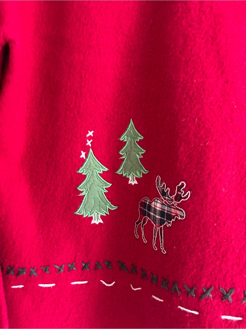 Vintage women’s wool camp theme zip up - Picture 10 of 12